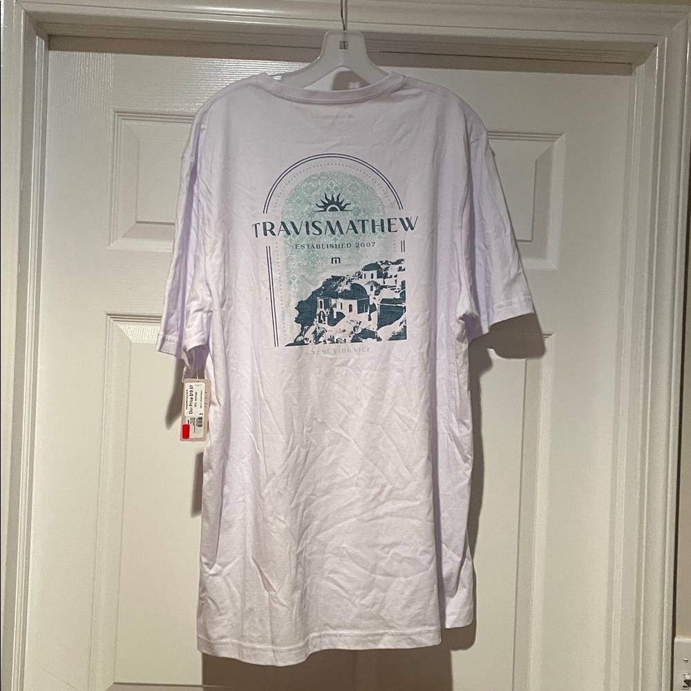 Travis Mathew White Men's T-Shirt - Picture 2 of 3